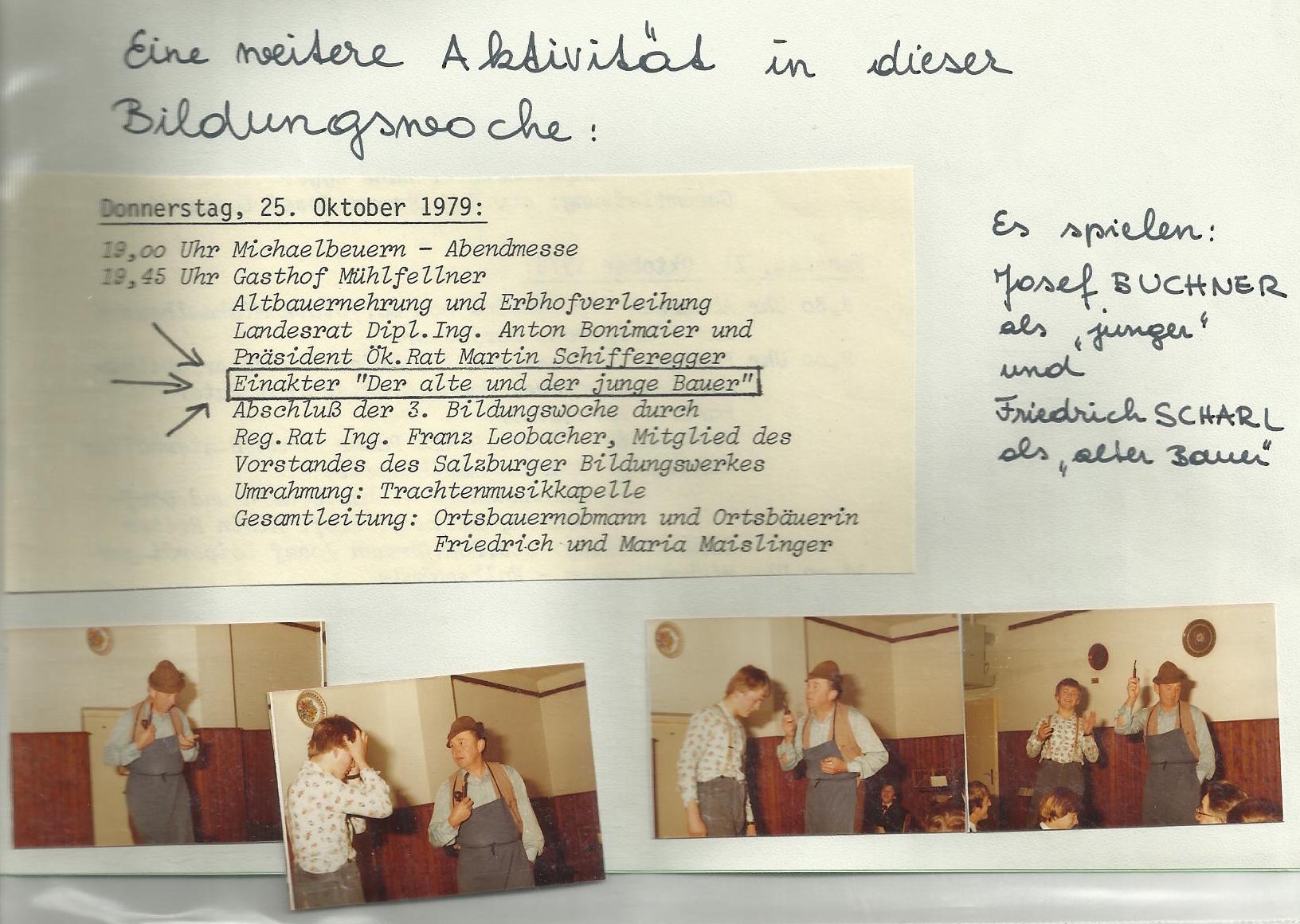 1979 Bildungswoche Der alte und der junge Bauer